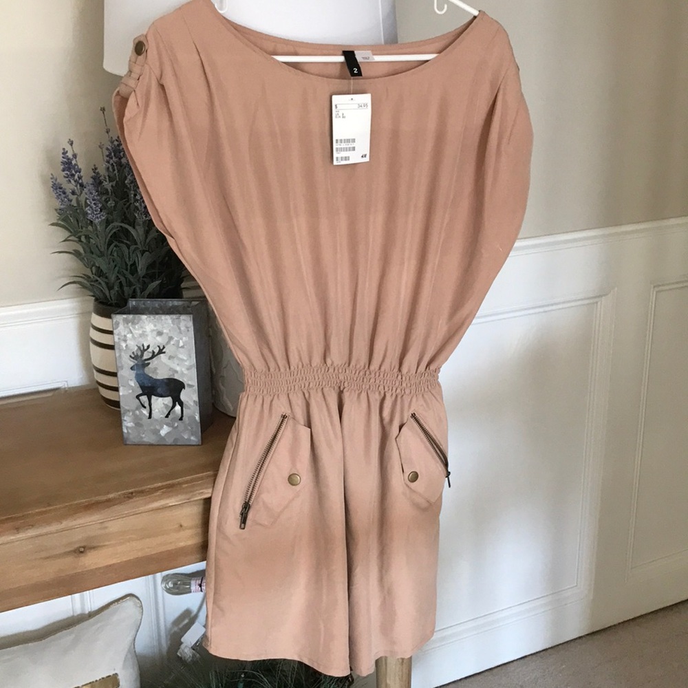 H&M Tan short sleeve dress